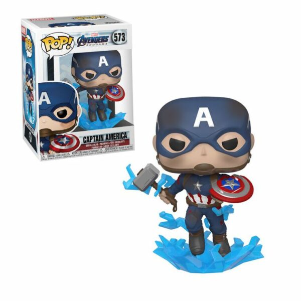 Figurine officielle Funko Pop Captain America Mjolnier et bouclier des films Marvel Les Avengers et disponible chez Galaxy Pop le magasin geek