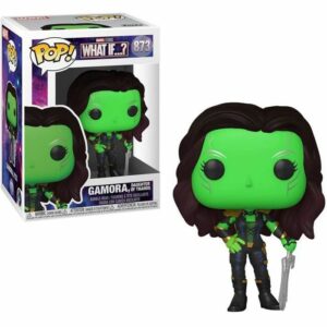 Figurine officielle Funko Pop de Gamora de la série Marvel What If et disponible chez Galaxy Pop le magasin geek