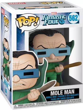 Figurine officielle Funko Pop de Mole Man du comics Les 4 Fantastiques et disponible chez Galaxy Pop le magasin geek