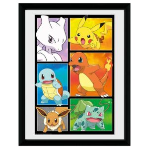 Poster encadré des pokemon favori de la premièré génération fabriqué par GB Eyees et disponible chez Galaxy Pop le magasin geek