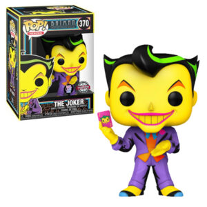 Figurine officielle Funko Pop du Joker en version Black Light du dessin animé Batman et disponible chez Galaxy Pop le magasin geek