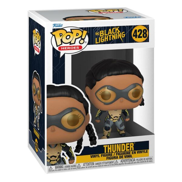 Figurine officielle Funko Pop de Thunder héroïne de la série de DC Comics Black Lightning et disponible chez Galaxy Pop le magasin geek