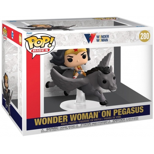 Figurine officielle Funko Pop de Wonder Woman chevauchant Pégase de la franchise DC Comics et disponible chez Galaxy Pop le magasin geek