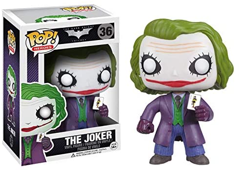 Figurine officielle Funko Pop du Joker de la trilogie de DC Comics Batman The Dark Knight et disponible chez Galaxy Pop le magasin geek