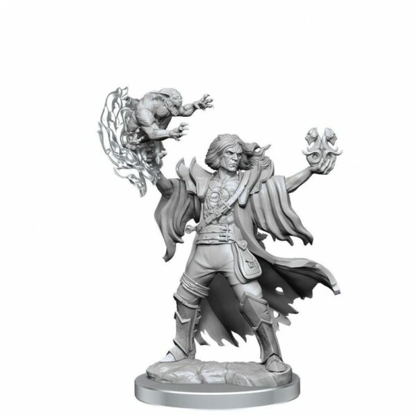 Figurine miniature à peindre Model Human Warlock Male de la saga Dungeons et Dragons disponible sur Galaxy-Pop.com