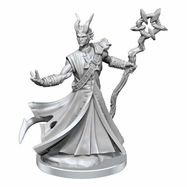 Figurine miniature à peindre Model Tiefling Warlock Male de la saga Dungeons et Dragons disponible sur Galaxy-Pop.com