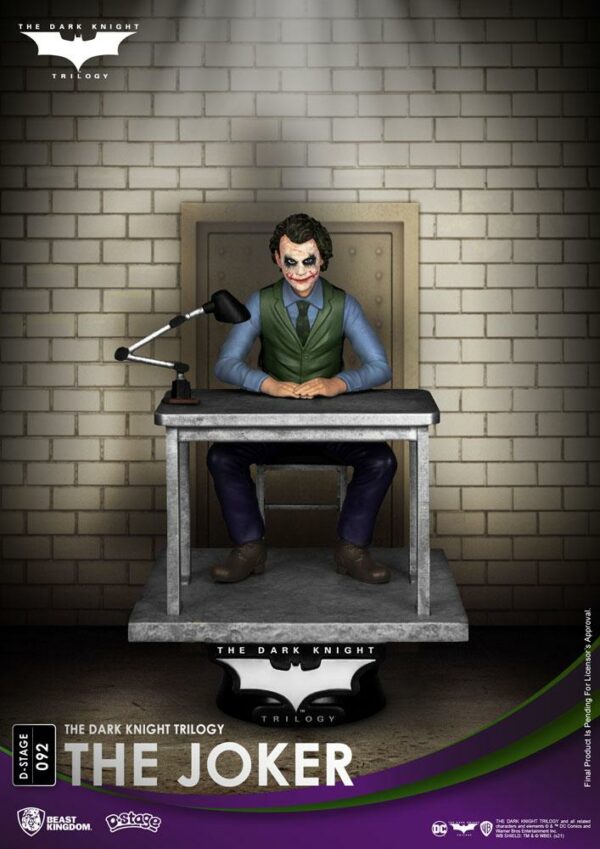 Photo de la figurine The Joker de la trilogie The Dark Knight par Beast Kingdom et disponible sur le site Galaxy-Pop.com