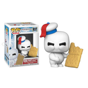 Figurine officielle Funko Pop d'un Mini Puft mangeant un cracker du film SOS Fantômes L'Héritage et disponible chez Galaxy Pop le magasin geek
