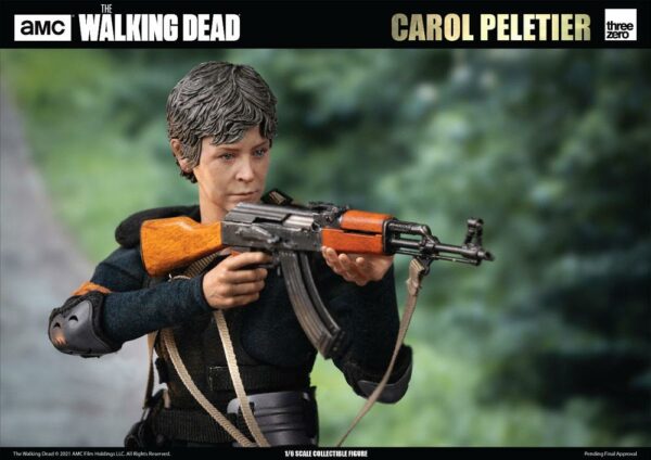 Achetez sur Galaxy Pop la figurine ThreeZero de Carol Peletier de la série TV The Walking Dead mesurant 30cm complétez votre collection maintenant