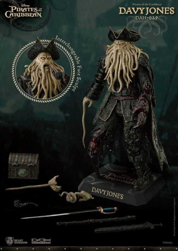 Figurine Beast Kingdom Toys du capitaine Davy Jones des films Pirates des Caraïbes disponible sur Galaxy-Pop.com