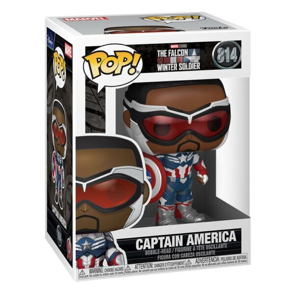 Figurine officielle Funko Pop de Captain America de la série The Falcon and the Winter Soldier de Marvel et disponible chez Galaxy Pop le magasin geek