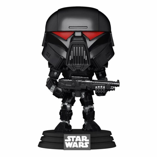 Figurine officielle Funko Pop du Dark Trooper de la série Netflix The Mandalorian et disponible chez Galaxy Pop le magasin geek