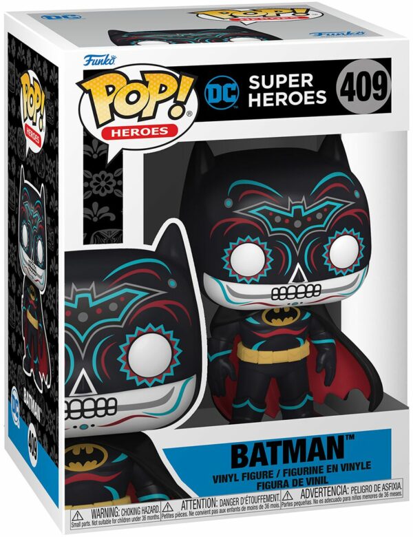 Figurine officielle Funko Pop de la version Dia de Los batman du super héros de DC Comics Batman et disponible chez Galaxy Pop le magasin geek