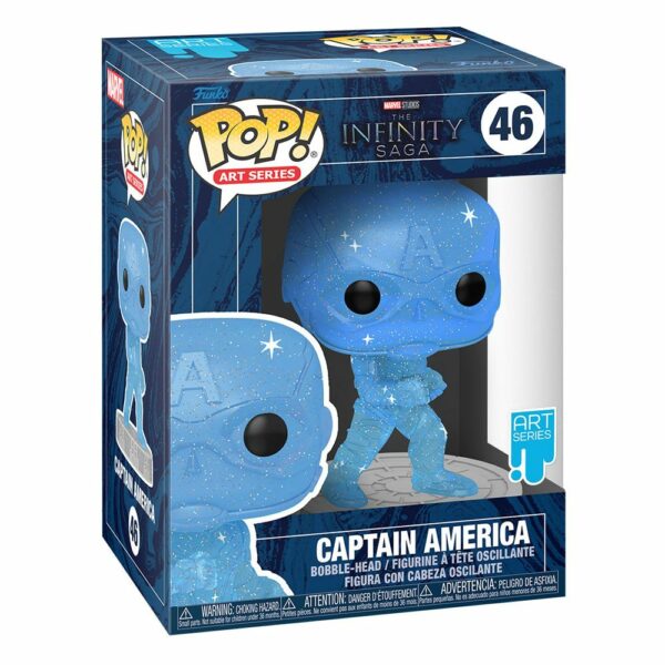 Figurine officielle Funko POP de Captain America de la série Infinity Saga et disponible chez Galaxy Pop le magasin Geek