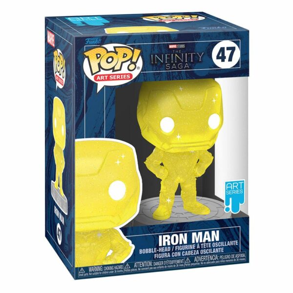 Figurine officielle Funko POP de Iron Man de la série Infinity Saga et disponible chez Galaxy Pop le magasin Geek