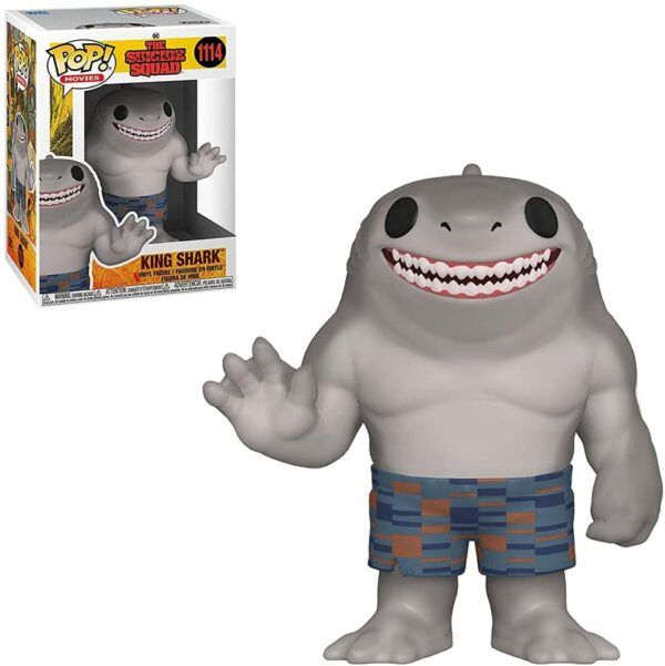 Figurine officielle Funko Pop de King Shark du film Suicide Squad de DC Comics et disponible chez Galaxy Pop le magasin geek