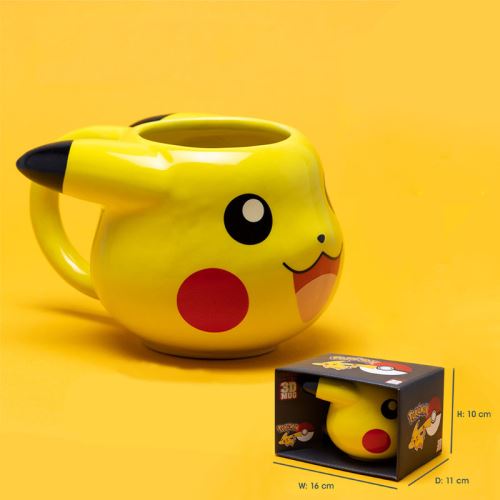 Mug 3D officiel de Pikachu le plus célèbre des Pokemon disponible au magasin geek Galaxy Pop Montélimar