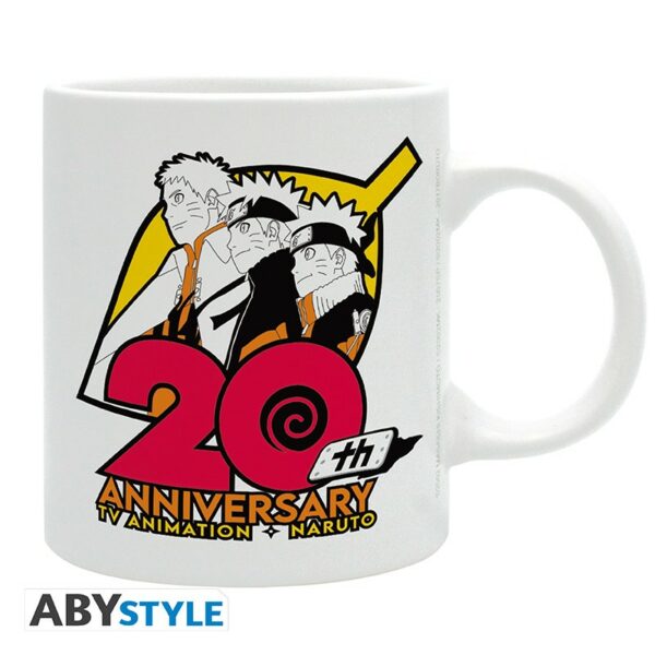 mug naruto shippuden des 20 ans par le fabricant ABYstyle disponible chez votre magasin geek préfère galaxy pop