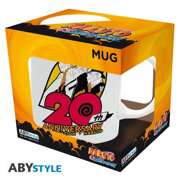 mug naruto shippuden des 20 ans par le fabricant ABYstyle disponible chez votre magasin geek préfère galaxy pop