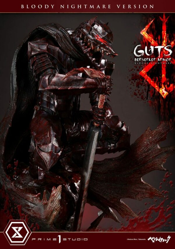 Statuette officielle de Guts dans sa version Berserker Bloody Nightmare du manga Berserk au format 1/4 par le studio Prime 1 disponible au magasin geek Galaxy Pop Montélimar