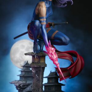 Statuette officielle de Psylocke des comics Marvel au format 1/4 par le studio Sideshow Collectibles disponible au magasin geek Galaxy Pop Montélimar