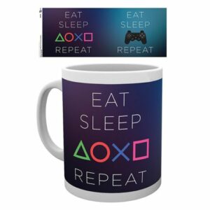 Mug Playstation "Eat Sleep Repeat"