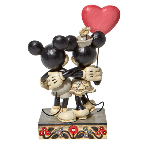 Figurine Mickey Minnie ballon coeur