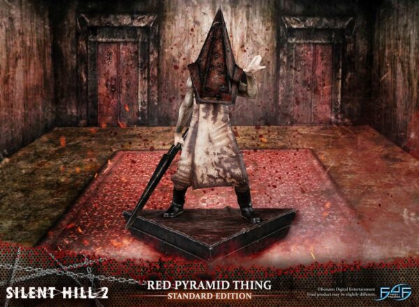 Statue Red Pyramid Thing Standard