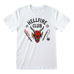 T-Shirt Hellfire Club White - STRANGERS THINGS